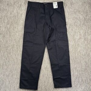 NWT VF Imagewear Pants Mens Med 33x31 Navy Canvas Work Double Knee Cargo Pockets